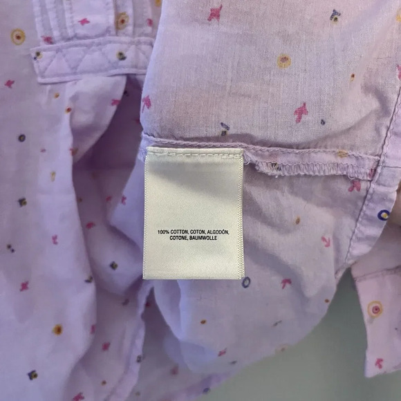 Anthropologie Maeve Purple Floral Top Eliot Popover Blouse XS Women's Flowy - Picture 6 of 10